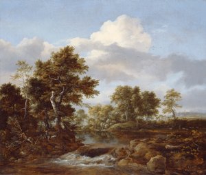 Waldlandschaft mit einem Bach, um 1665-68